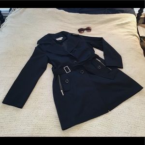 Small Michael Kors Black Lined Trench Coat